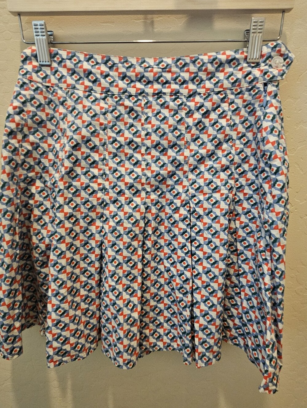 Maeve By Anthropologies Geometric Fliral Printed A-Line Mini Skirt Sz 0